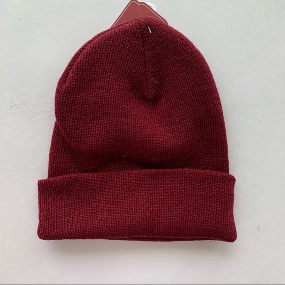 American Needle Cuffed Acrylic Beanie Hat Red NEW - Picture 3 of 3